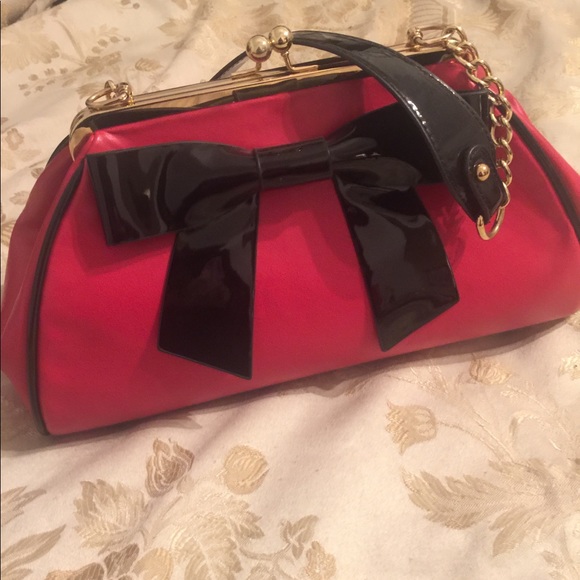 Pinup Couture Handbags - Red w/ black bow Pinup Couture purse